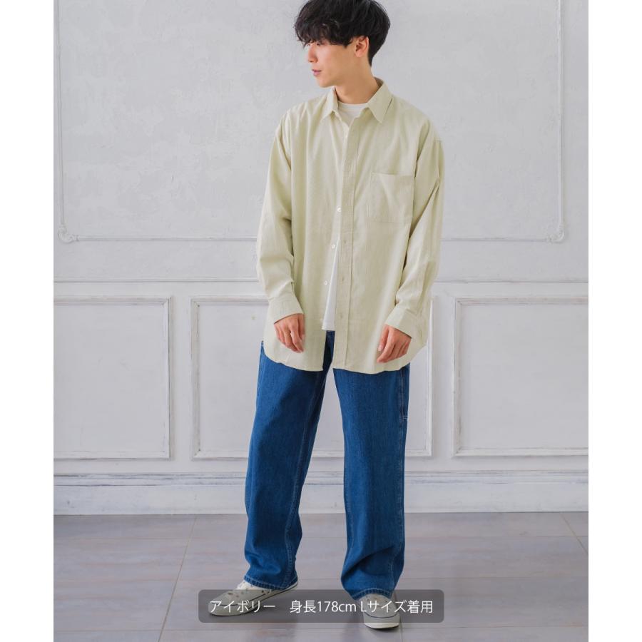 シャツ メンズ コーデュロイ レギュラーカラー コーデロイ ビッグシルエット オーバーサイズ ゆったり 大きいサイズ | improves | 04