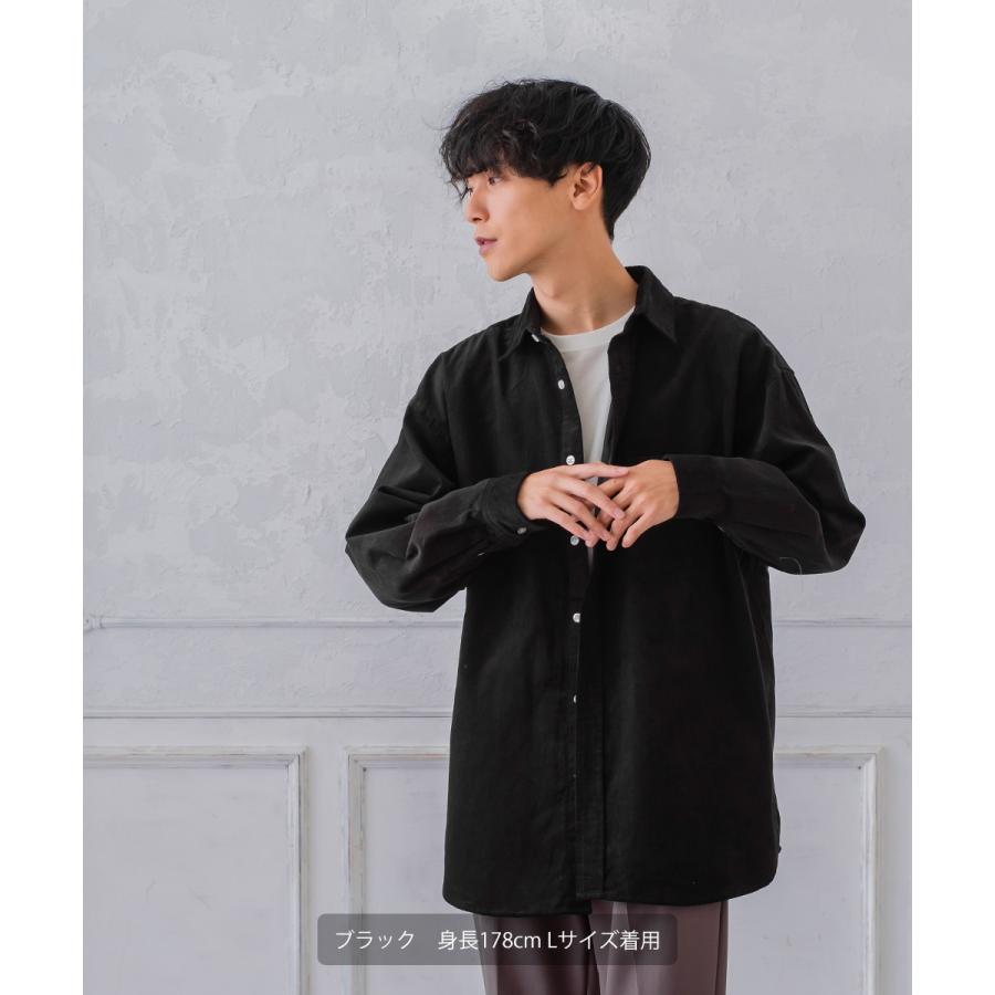 シャツ メンズ コーデュロイ レギュラーカラー コーデロイ ビッグシルエット オーバーサイズ ゆったり 大きいサイズ | improves | 05