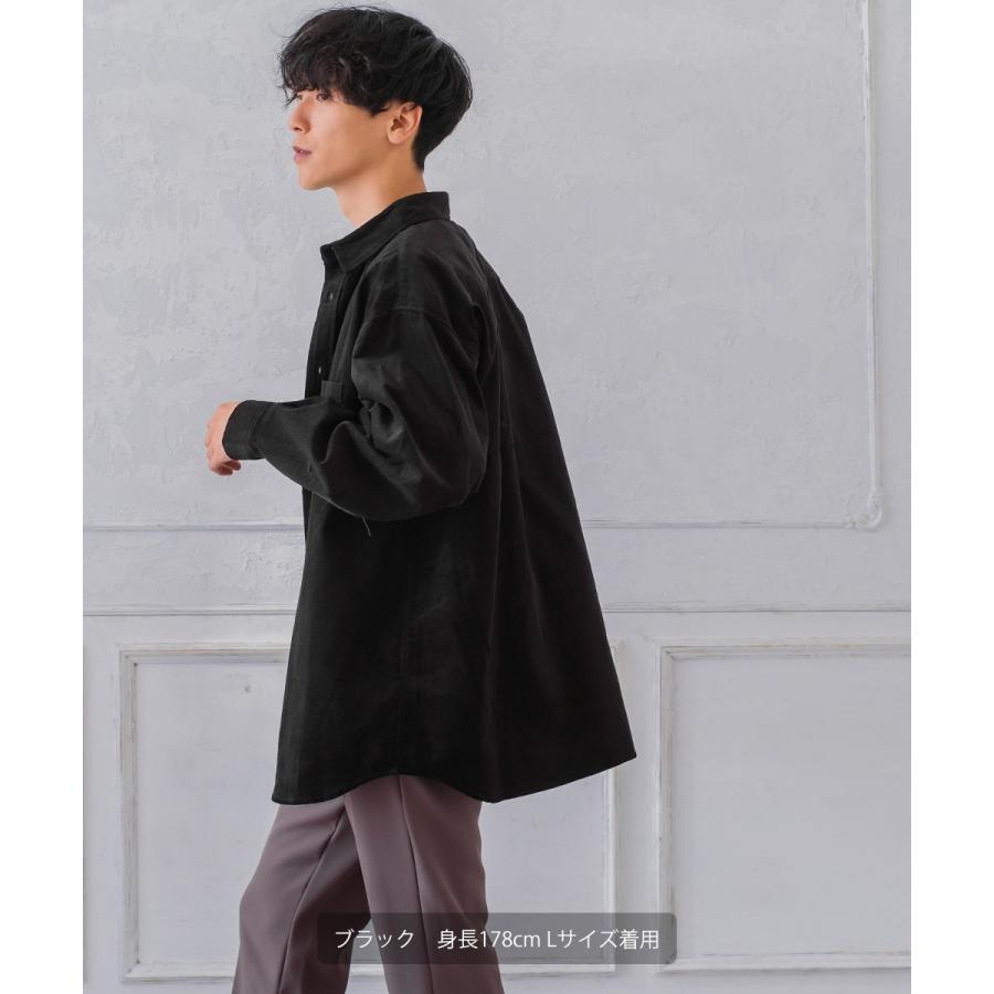 シャツ メンズ コーデュロイ レギュラーカラー コーデロイ ビッグシルエット オーバーサイズ ゆったり 大きいサイズ | improves | 06