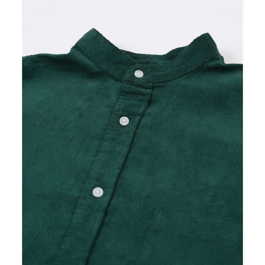 シャツ メンズ コーデュロイ バンドカラー ビッグシルエット オーバーサイズ ゆったり 大きいサイズ | improves | 15