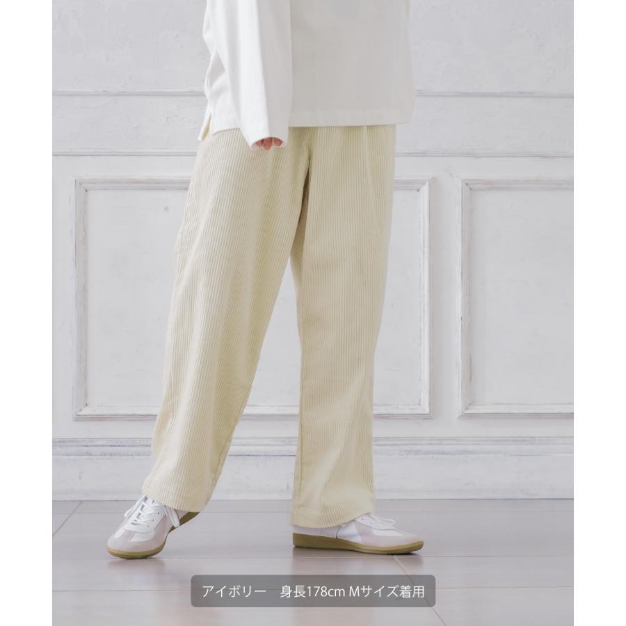 【セットアップ対応】コーデュロイワイドパンツ メンズ コーデロイ タックパンツ イージーパンツ ビッグシルエット ゆったり 大きいサイズ | improves | 01