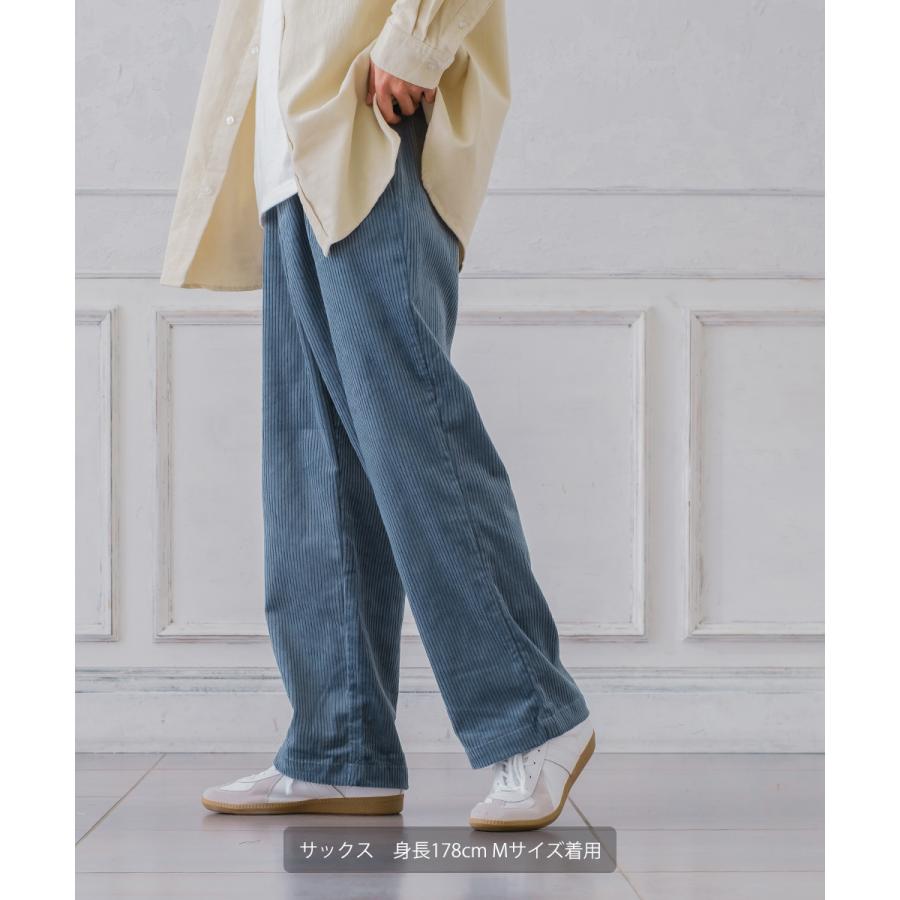 【セットアップ対応】コーデュロイワイドパンツ メンズ コーデロイ タックパンツ イージーパンツ ビッグシルエット ゆったり 大きいサイズ | improves | 15