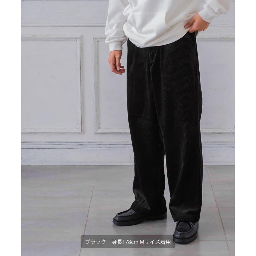 【セットアップ対応】コーデュロイワイドパンツ メンズ コーデロイ タックパンツ イージーパンツ ビッグシルエット ゆったり 大きいサイズ | improves | 04