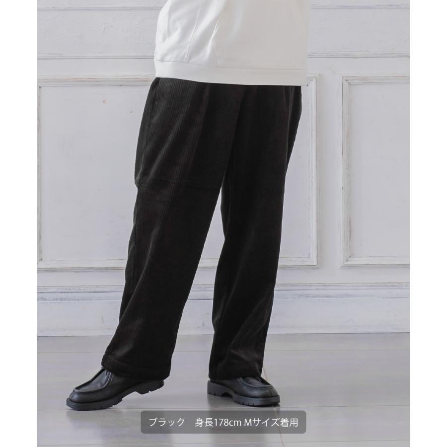 【セットアップ対応】コーデュロイワイドパンツ メンズ コーデロイ タックパンツ イージーパンツ ビッグシルエット ゆったり 大きいサイズ | improves | 05