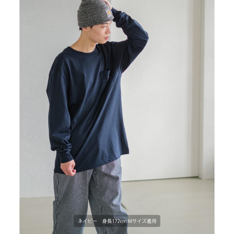 Carhartt カーハート ロンT メンズ 長袖Tシャツ 胸ポケット クルーネック ブランド ロゴ ポケット カットソー ホワイト ブラック グリーン ワイン ブルー | Carhartt | 10