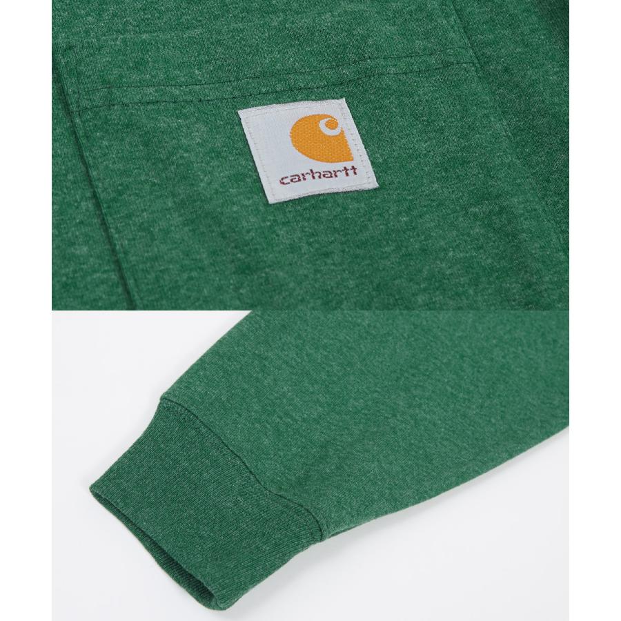 Carhartt カーハート ロンT メンズ 長袖Tシャツ 胸ポケット クルーネック ブランド ロゴ ポケット カットソー ホワイト ブラック グリーン ワイン ブルー | Carhartt | 19