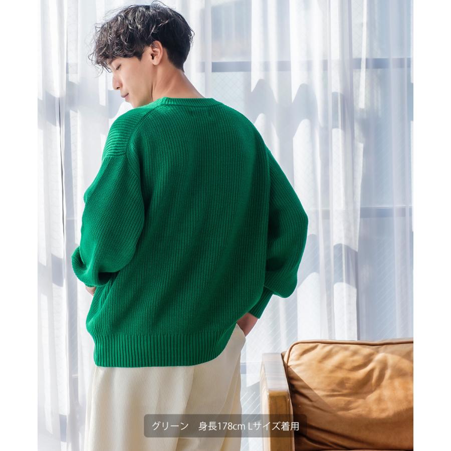 未使用 新品 ARTE グリーン ニットセーター Mサイズ URBAN RESEARCH ROSSO MEN セーター ニット 「XLサイズあり