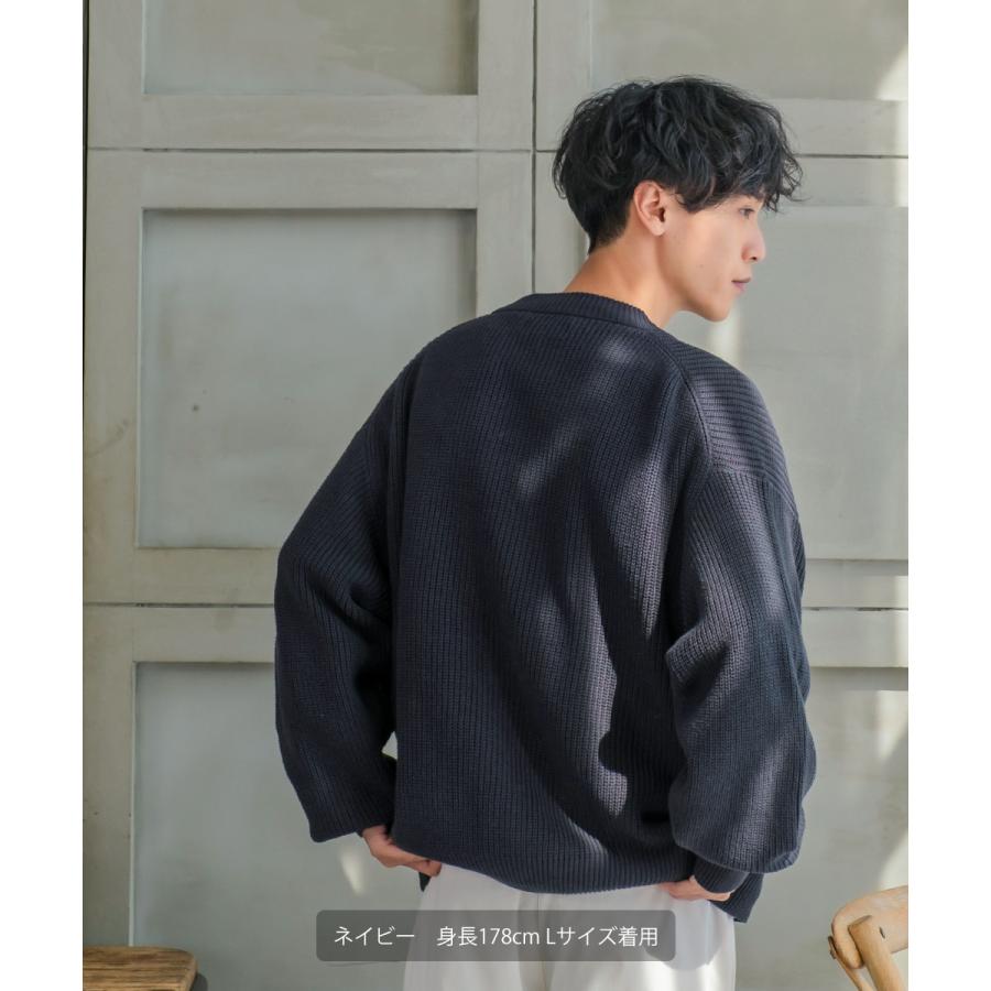 メンズ リネン ウインドウペーン ニットカーディガン メンズ リネン ウインドウペーン ニットカーディガン