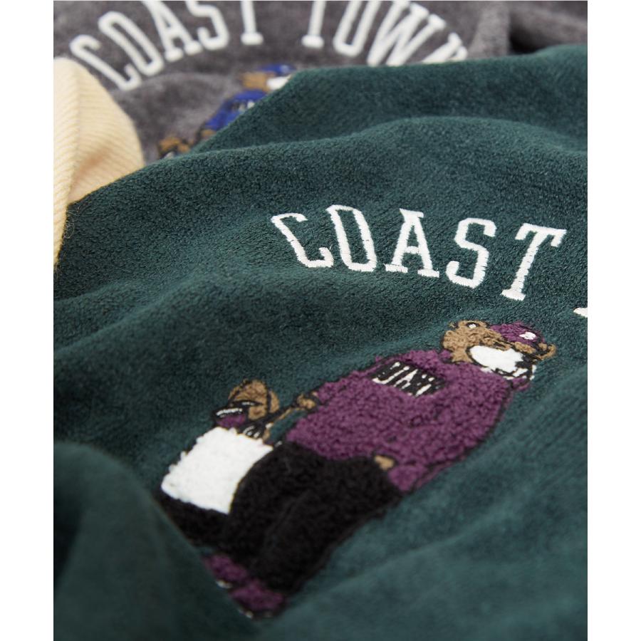 サガラ刺繍ニットソー メンズ アニマルベア刺繍 ニット クルーネック 長袖 オーバーサイズ ゆったり アメカジ カジュアル | improves | 12