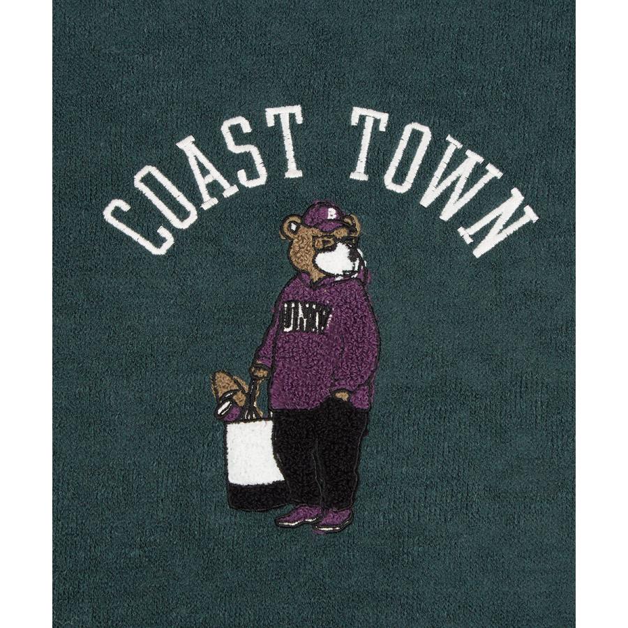 サガラ刺繍ニットソー メンズ アニマルベア刺繍 ニット クルーネック 長袖 オーバーサイズ ゆったり アメカジ カジュアル | improves | 16