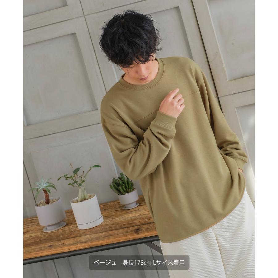 スウェット トレーナー メンズ 切替スウェットトレーナー 裏起毛 ワイドシルエット オーバーサイズ ゆったり アメカジ シンプル カジュアル ベージュ ブラック Improves インプローブス 通販 Yahoo ショッピング