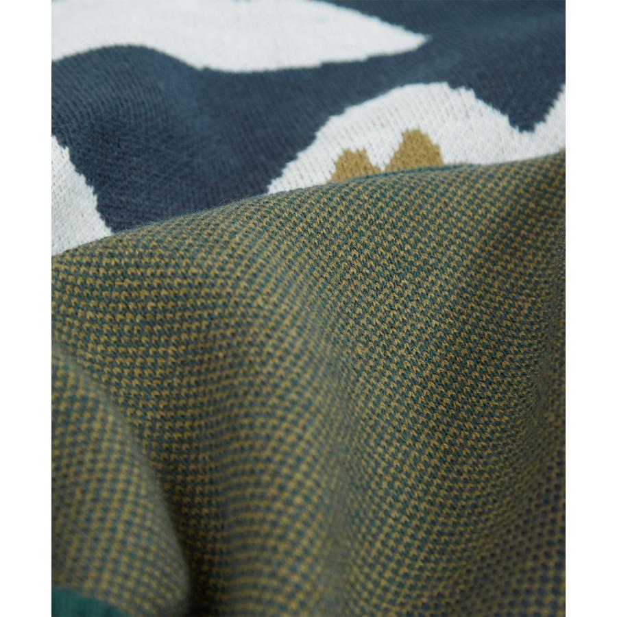 ヒト刺繍 ダブルジャガードニット セーター メンズ 長袖 クルーネック イラストタッチ レトロ 古着風 オーバーサイズ 大きいサイズ ゆったり 韓国ファッション | improves | 13