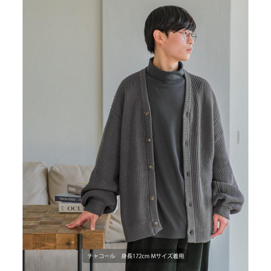 improves アクリルバルキー畔ニット バルーンスリーブ Vネック