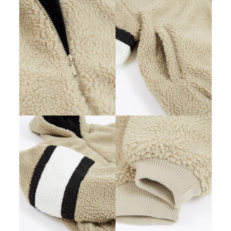 アームライン 裏シャギー ボアブルゾン メンズ ジャケット ジップパーカー ファー ボアフリース もこもこ ビッグシルエット オーバーサイズ ゆったり | improves | 19