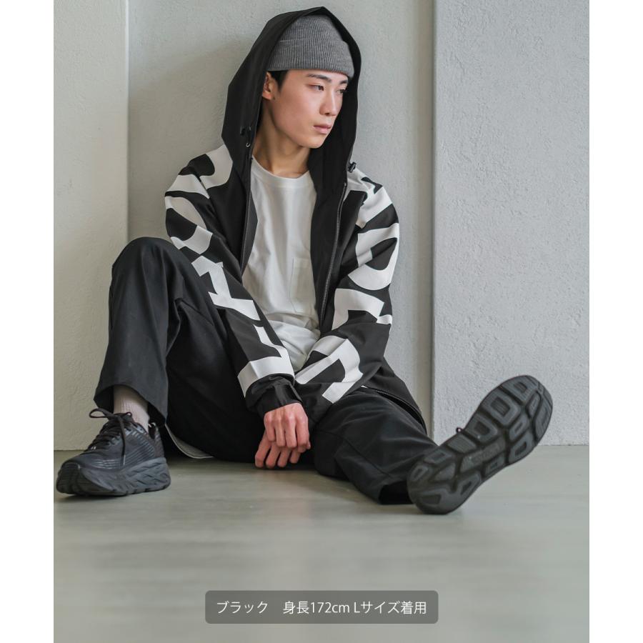 袖ロゴプリントフードブルゾン メンズ 防風 防水 ウインドブレーカー パーカー ジャケット ビッグシルエット オーバーサイズ 大きいサイズ 韓国ファッション | improves | 09