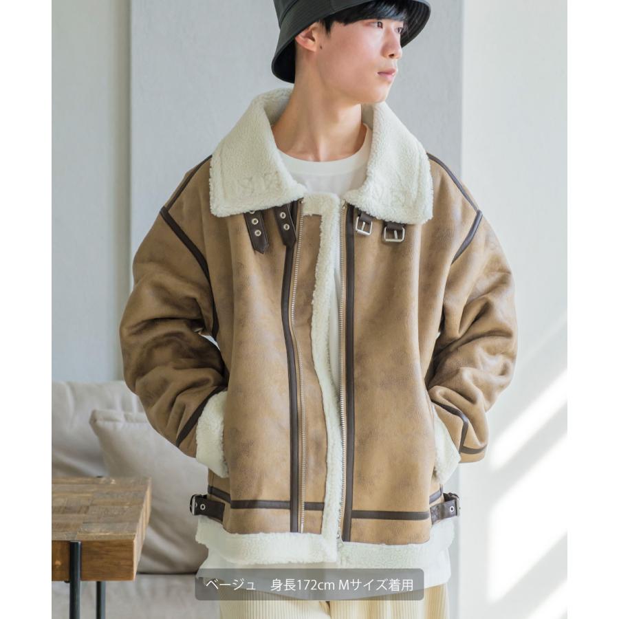 B-3ブルゾン/ボアブルゾン/フェイクムートン/フライトジャケット　【M】 ALPHA（アルファ）の「B-3ブルゾン/ボアブルゾン/フェイクムートン