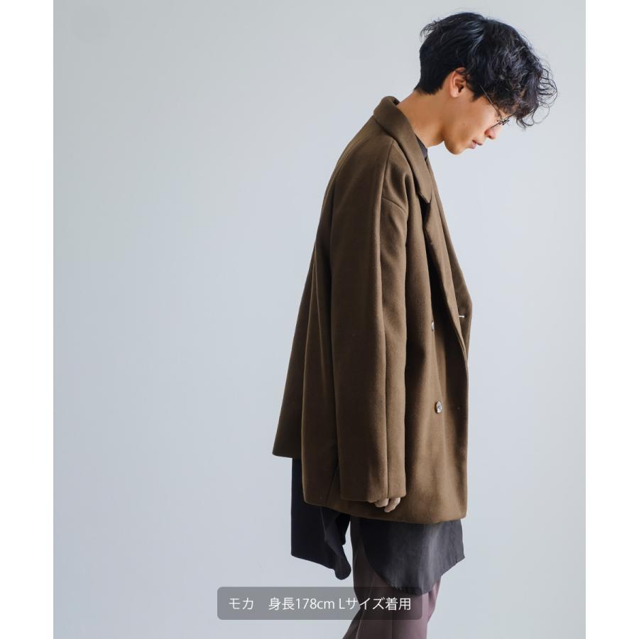 improves ウールライク メルトン ピーコート メンズ Pコート