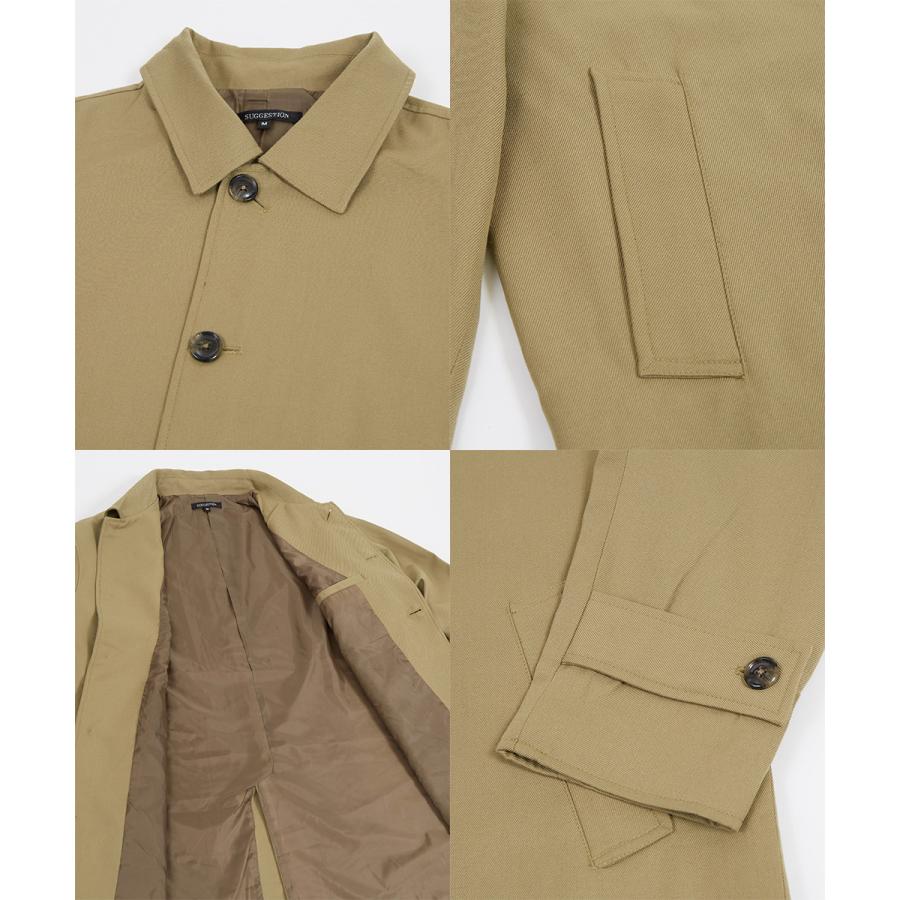 ステンカラーコート メンズ スーツ地 ロングコート ショップコート ビッグシルエット オーバーサイズ 大きいサイズ ゆったり ドロップショルダー | improves | 18