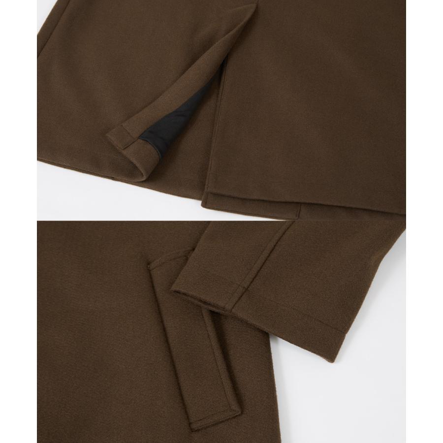 ウールライク メルトン チェスターコート メンズ チェスターフィールドコート ロングコート ロング丈 ドロップショルダー ストレッチ オーバーサイズ ゆったり | improves | 19