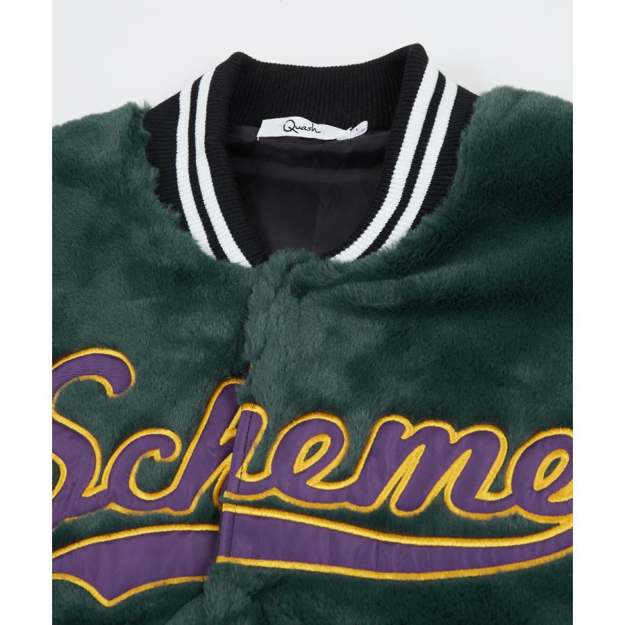 ロゴ刺繍ファースタジャン メンズ ファージャケット スタジアムジャンパー ジャケット ブルゾン ビッグシルエット オーバーサイズ 大きいサイズ ゆったり | improves | 14