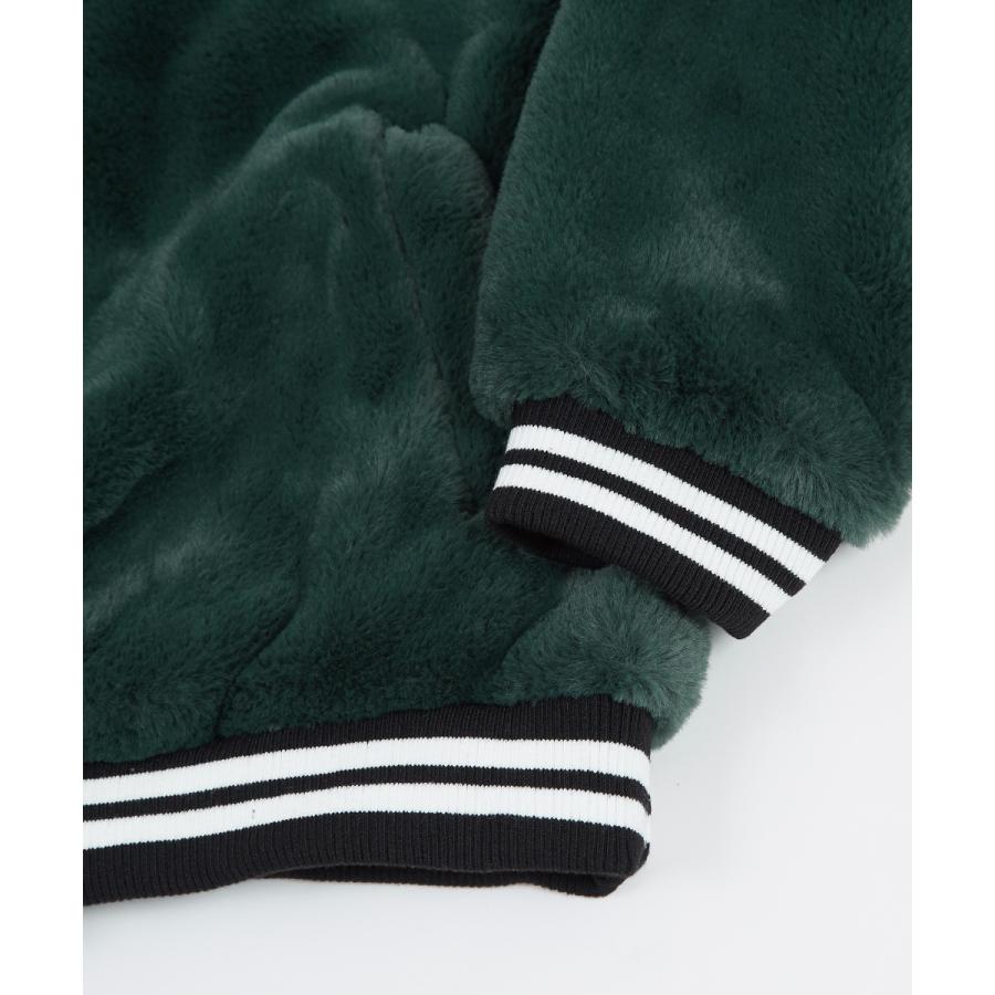 ロゴ刺繍ファースタジャン メンズ ファージャケット スタジアムジャンパー ジャケット ブルゾン ビッグシルエット オーバーサイズ 大きいサイズ ゆったり | improves | 19