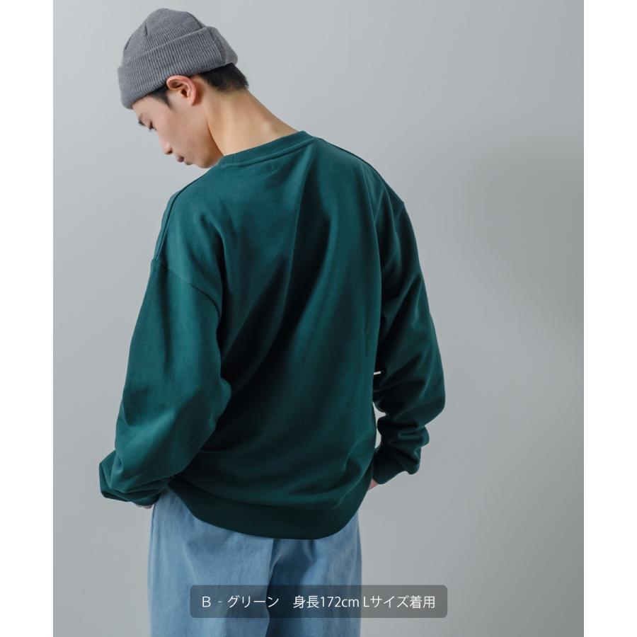 シティポップ刺繍 スウェット トレーナー メンズ レディース スエット 裏毛 クルーネック プルオーバー ビッグシルエット オーバーサイズ 大きいサイズ ゆったり | improves | 14