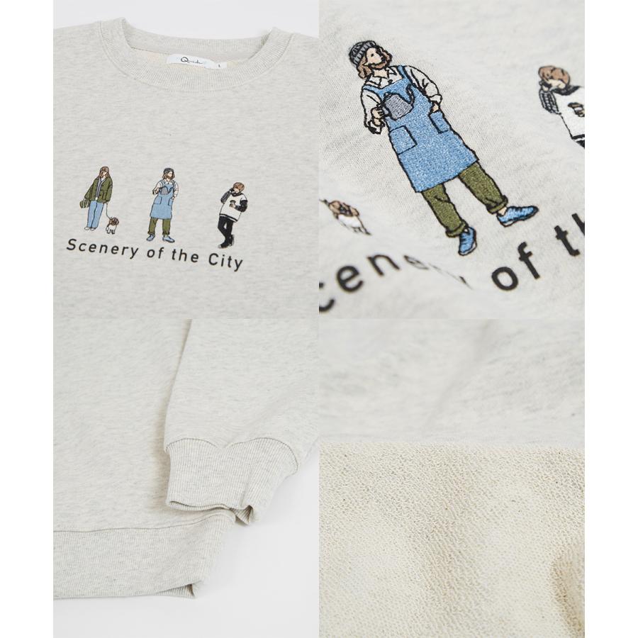シティポップ刺繍 スウェット トレーナー メンズ レディース スエット 裏毛 クルーネック プルオーバー ビッグシルエット オーバーサイズ 大きいサイズ ゆったり | improves | 19