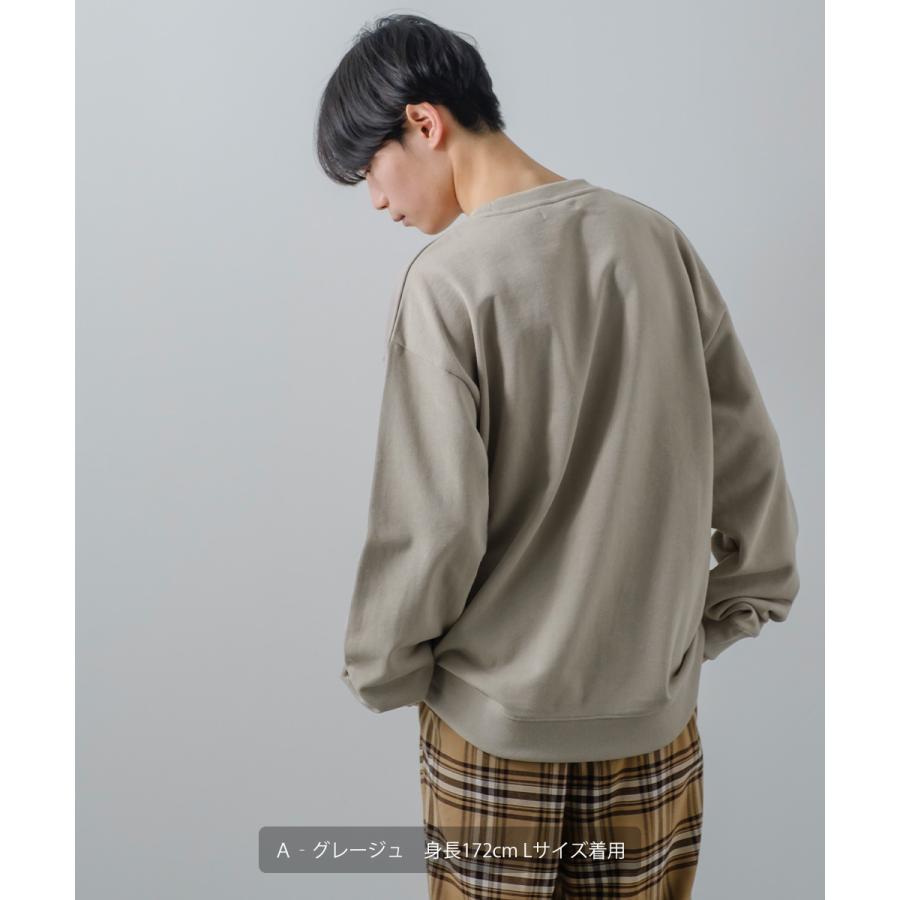 シティポップ刺繍 スウェット トレーナー メンズ レディース スエット 裏毛 クルーネック プルオーバー ビッグシルエット オーバーサイズ 大きいサイズ ゆったり | improves | 06