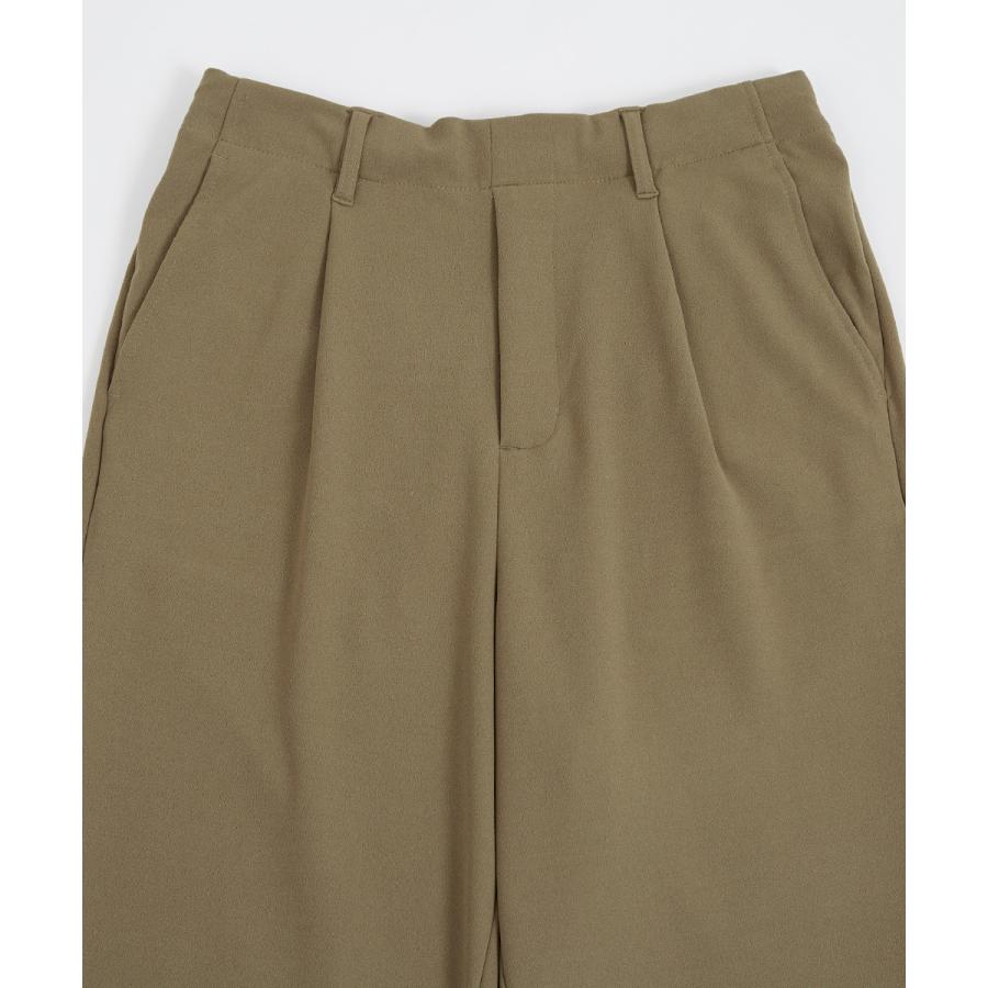 セットアップ対応 カットジョーゼット ワンタックパンツ メンズ スラックス トラウザーズ イージーパンツ テーパードパンツ とろみ きれいめ カジュアル モード | improves | 17