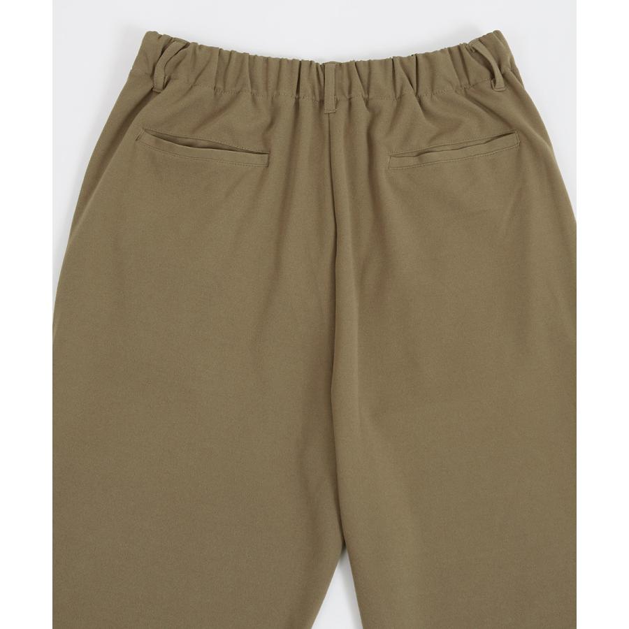 セットアップ対応 カットジョーゼット ワンタックパンツ メンズ スラックス トラウザーズ イージーパンツ テーパードパンツ とろみ きれいめ カジュアル モード | improves | 18