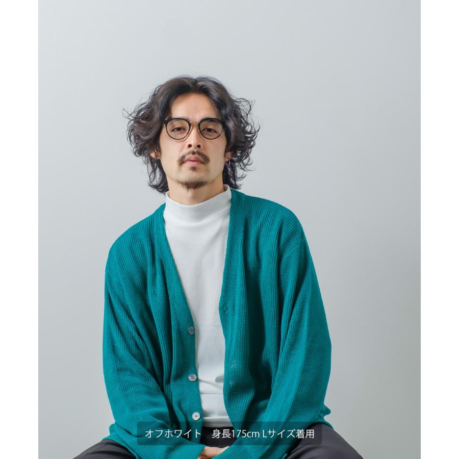 モックネック ロンT メンズ 無地 スムース カットソー 長袖 Tシャツ ロングTシャツ インナー きれいめ カジュアル モード 韓国ファッション 古着系 ホワイト 白 | improves | 02