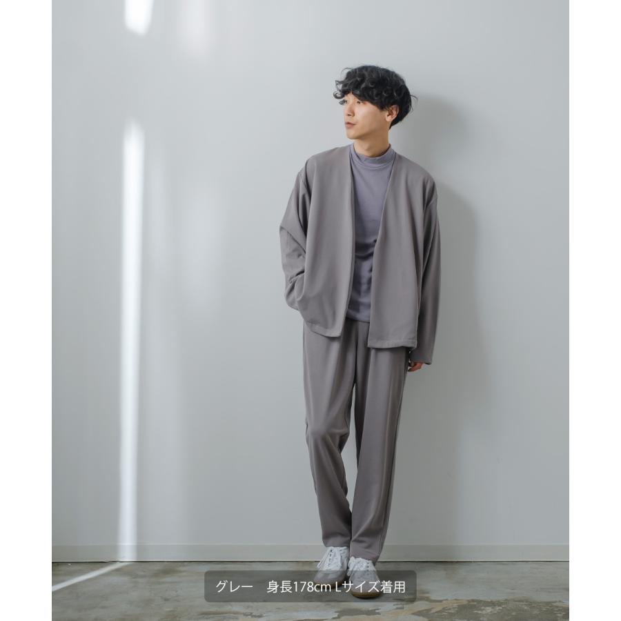 モックネック ロンT メンズ 無地 スムース カットソー 長袖 Tシャツ ロングTシャツ インナー きれいめ カジュアル モード 韓国ファッション 古着系 ホワイト 白 | improves | 08