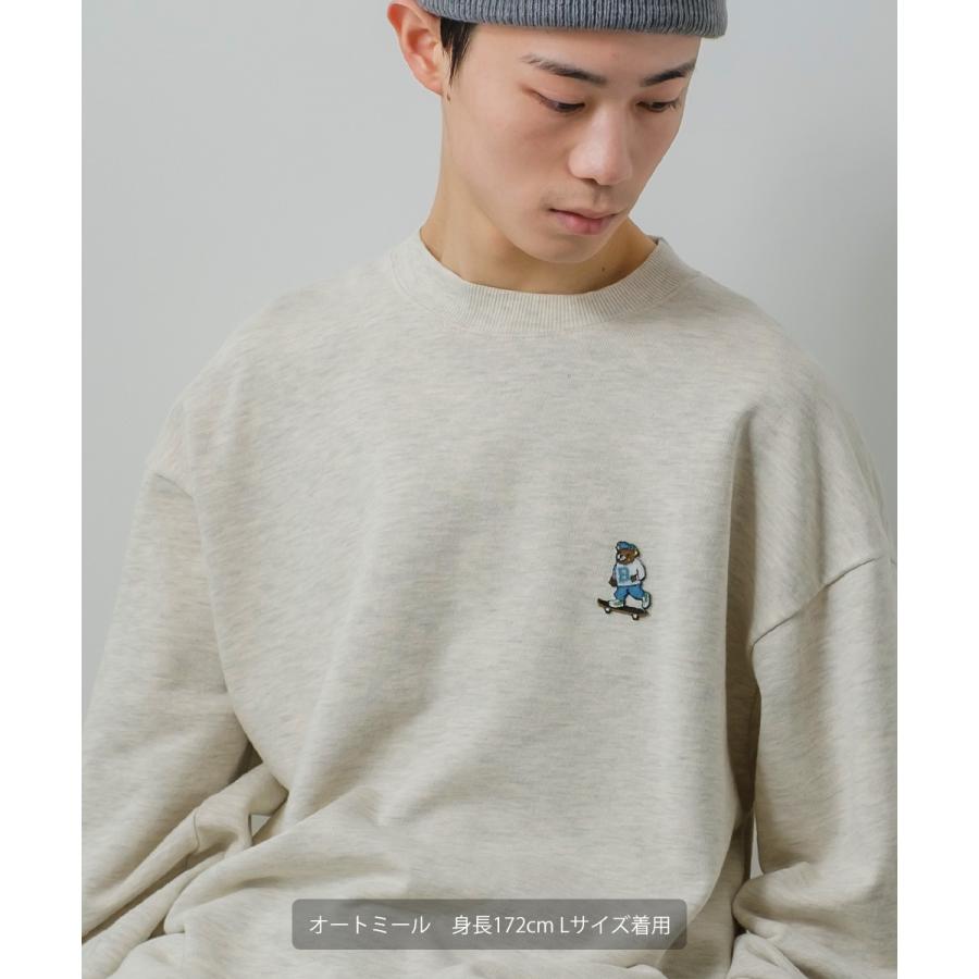 OY クマ刺繍 グレー スウェット サイズ2 OY クマプリント スウェット 青紫 OY(オーワイ) / スウェット