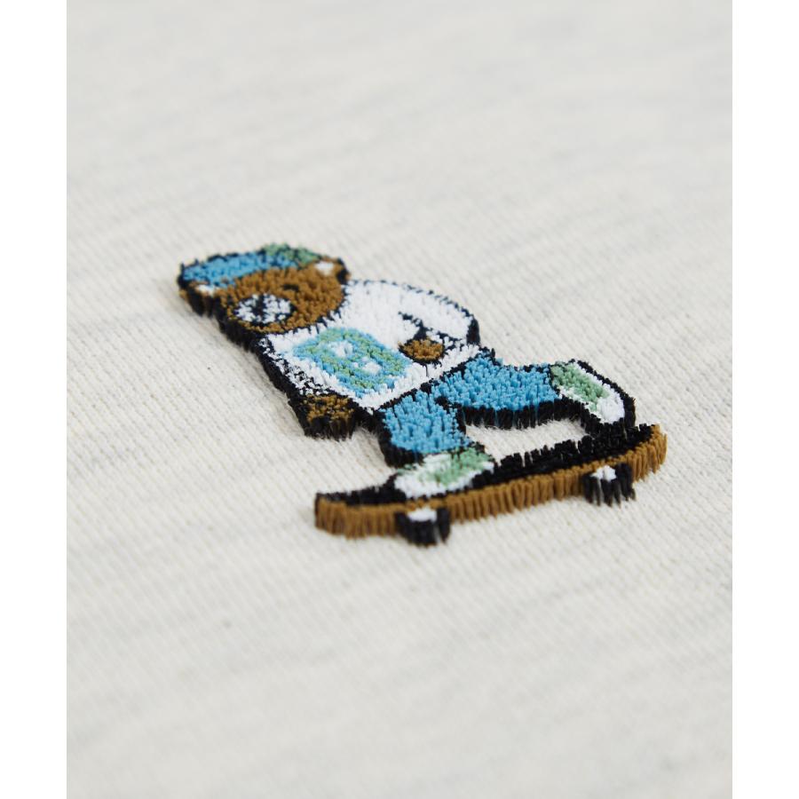 くまワンポイント刺繍 スウェット トレーナー メンズ レディース スエット クルーネック プルオーバー ビッグシルエット オーバーサイズ 大きいサイズ ゆったり | improves | 17