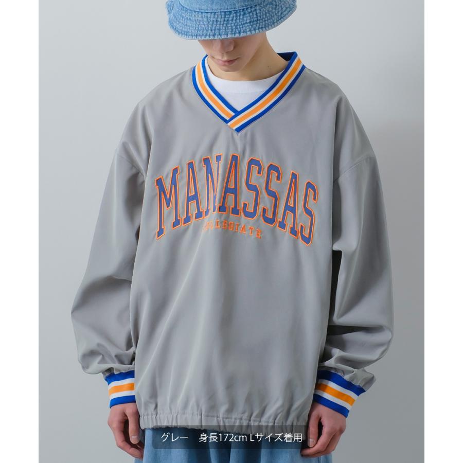 カレッジロゴ プルオーバー メンズ レディース Vネック ロンT 長袖 Tシャツ カットソー ビッグシルエット オーバーサイズ 大きいサイズ ゆったり 古着系 | improves | 01