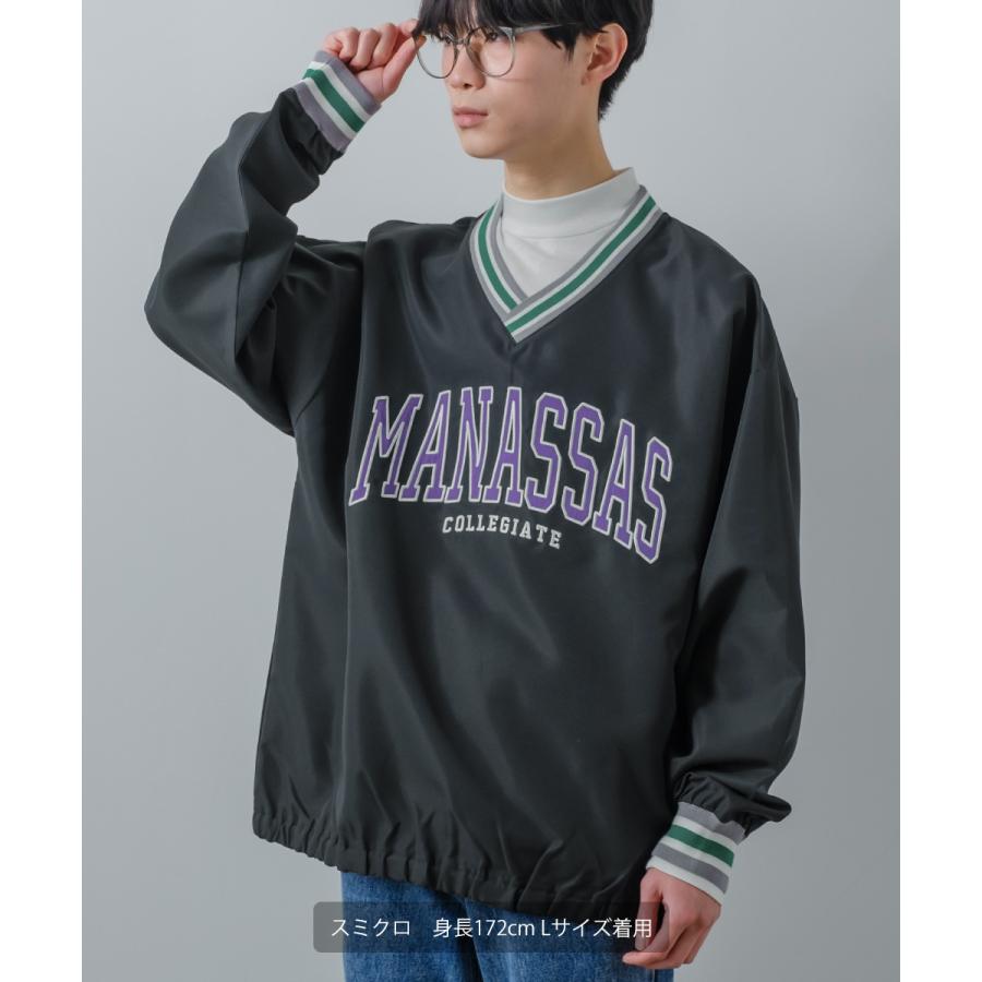 カレッジロゴ プルオーバー メンズ レディース Vネック ロンT 長袖 Tシャツ カットソー ビッグシルエット オーバーサイズ 大きいサイズ ゆったり 古着系 | improves | 13