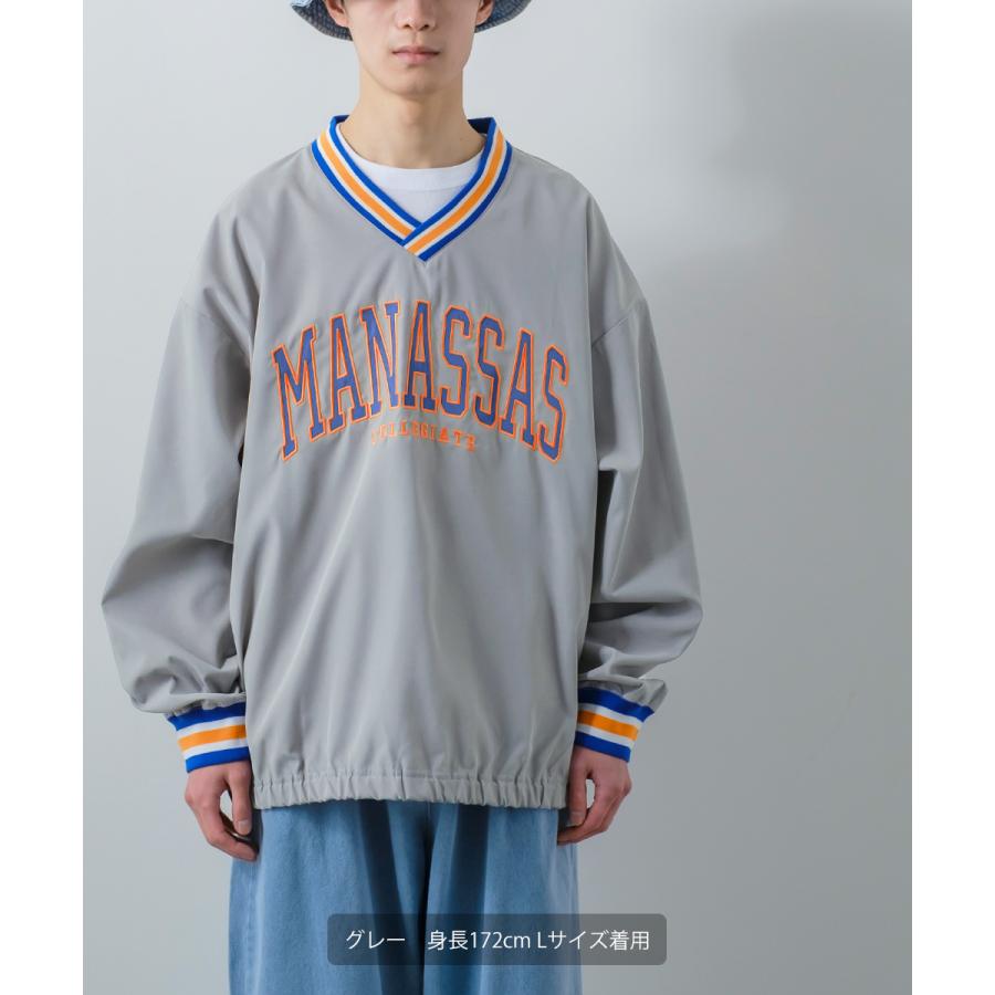 カレッジロゴ プルオーバー メンズ レディース Vネック ロンT 長袖 Tシャツ カットソー ビッグシルエット オーバーサイズ 大きいサイズ ゆったり 古着系 | improves | 02