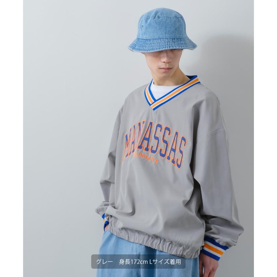 カレッジロゴ プルオーバー メンズ レディース Vネック ロンT 長袖 Tシャツ カットソー ビッグシルエット オーバーサイズ 大きいサイズ ゆったり 古着系 | improves | 03