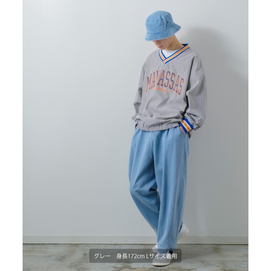 カレッジロゴ プルオーバー メンズ レディース Vネック ロンT 長袖 Tシャツ カットソー ビッグシルエット オーバーサイズ 大きいサイズ ゆったり 古着系 | improves | 05