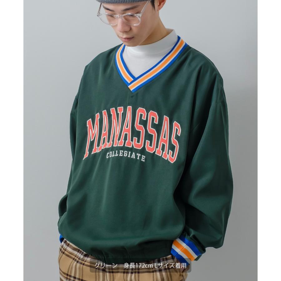 カレッジロゴ プルオーバー メンズ レディース Vネック ロンT 長袖 Tシャツ カットソー ビッグシルエット オーバーサイズ 大きいサイズ ゆったり 古着系 | improves | 06