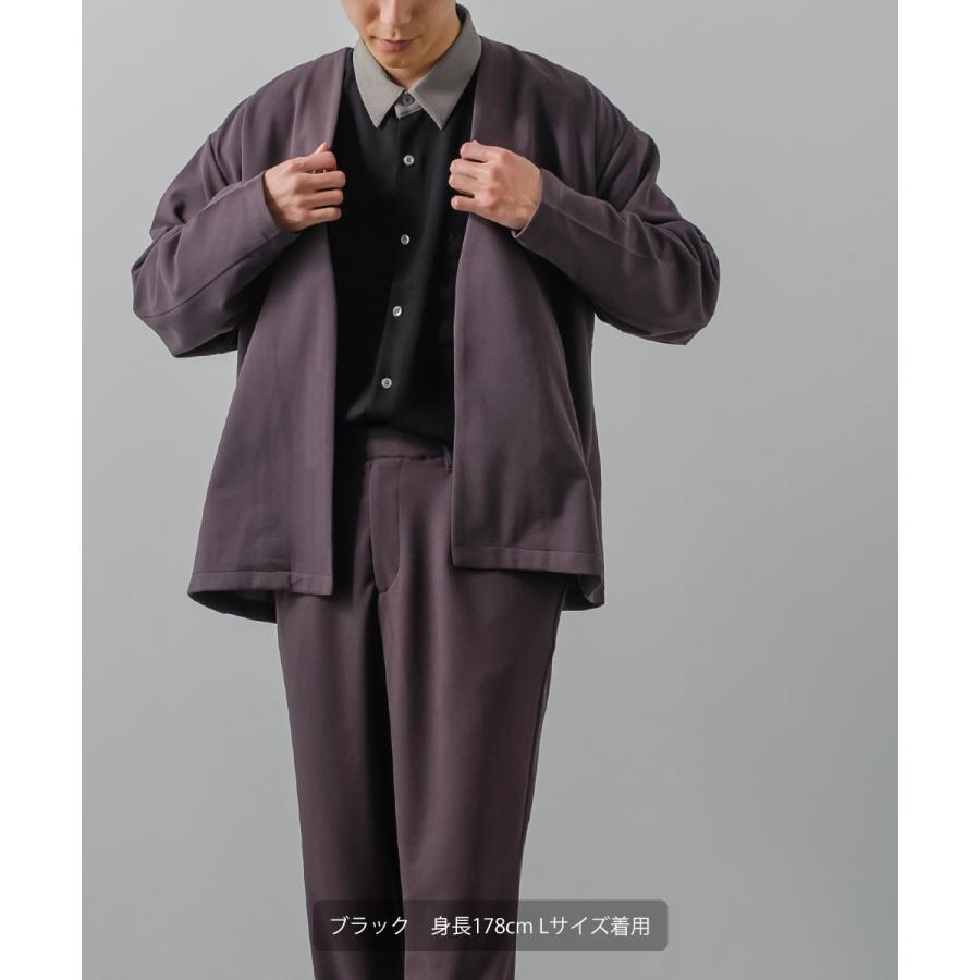 ナチュラルストレッチ クレリックシャツ メンズ 長袖 オーバーシャツ 無地 とろみ ゆったり きれいめ カジュアル モード 韓国ファッション 古着系 ホワイト 白 | improves | 13