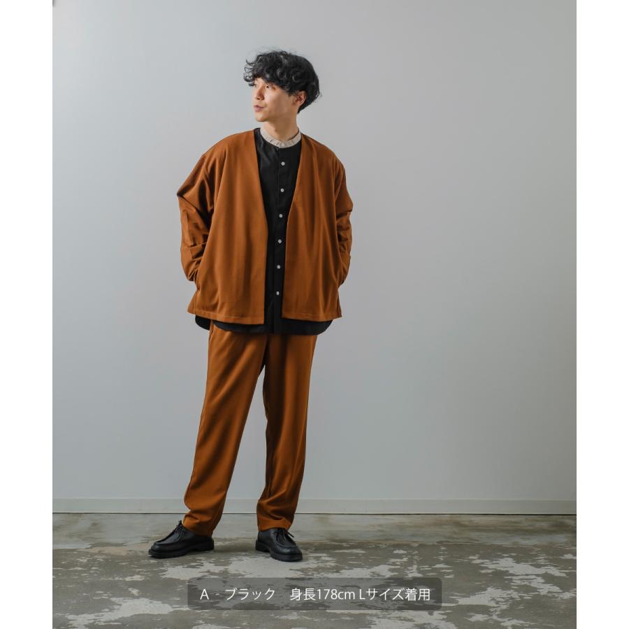 シャツ メンズ カジュアルシャツ バンドカラーシャツ 長袖 オーバーシャツ 無地 クレリックシャツ ノーカラーシャツ ビッグシルエット ゆったり 白シャツ | improves | 11