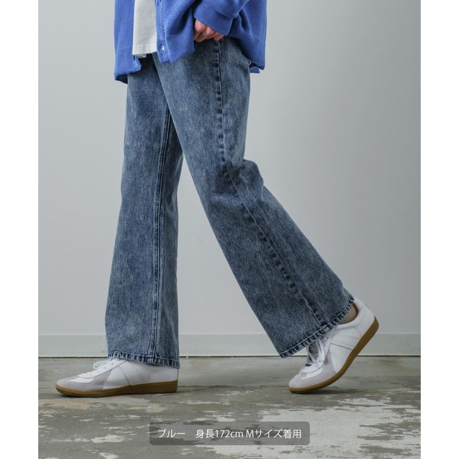 improves（インプローブス） フレアカット ケミカルウォッシュ デニム