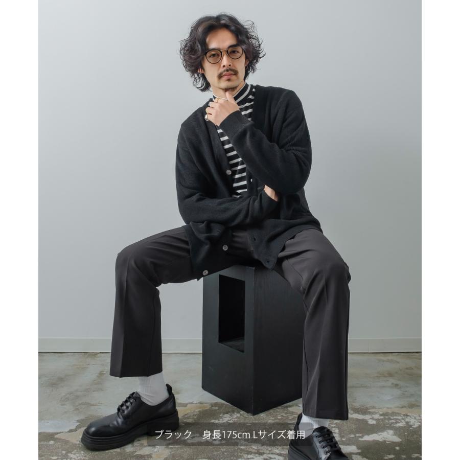 ニット カーディガン メンズ オーバーサイズ 畦編み 無地 Vネック セーター ビッグシルエット 大きいサイズ ゆったり きれいめ 韓国ファッション | improves | 16