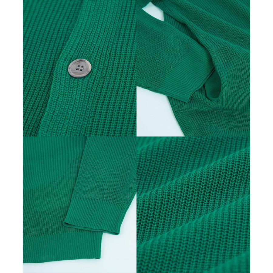 ニット カーディガン メンズ オーバーサイズ 畦編み 無地 Vネック セーター ビッグシルエット 大きいサイズ ゆったり きれいめ 韓国ファッション | improves | 19