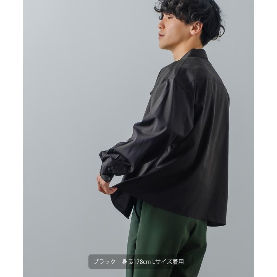 ダブルライダースジャケット風 ショート丈 シャツ メンズ レディース シャツジャケット 長袖 ビッグシルエット オーバーサイズ 大きいサイズ ゆったり 古着系 | improves | 13