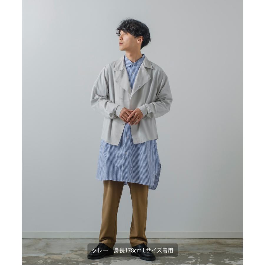 ダブルライダースジャケット風 ショート丈 シャツ メンズ レディース シャツジャケット 長袖 ビッグシルエット オーバーサイズ 大きいサイズ ゆったり 古着系 | improves | 03