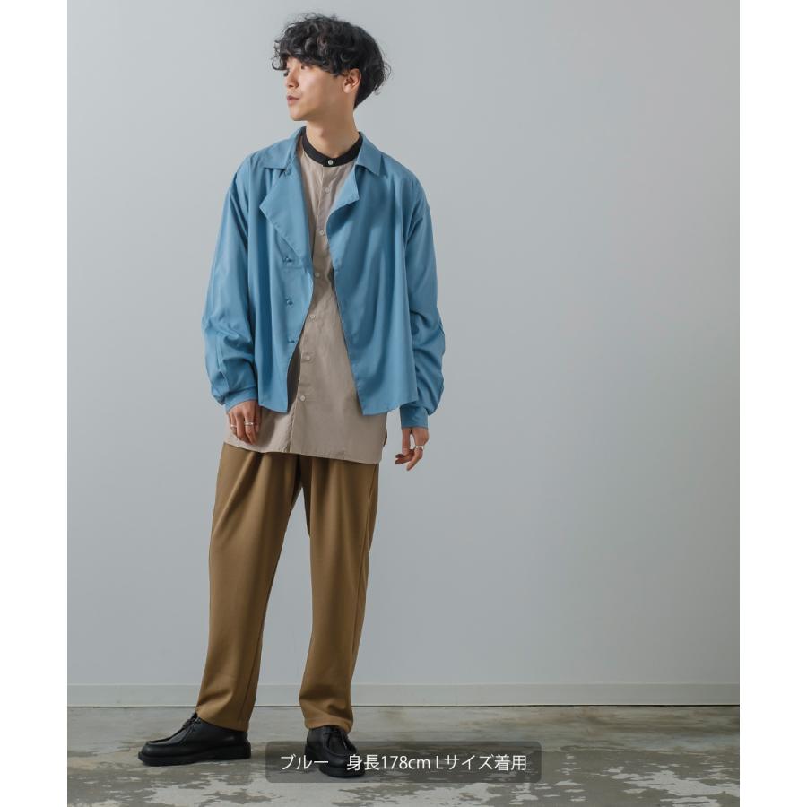 ダブルライダースジャケット風 ショート丈 シャツ メンズ レディース シャツジャケット 長袖 ビッグシルエット オーバーサイズ 大きいサイズ ゆったり 古着系 | improves | 07