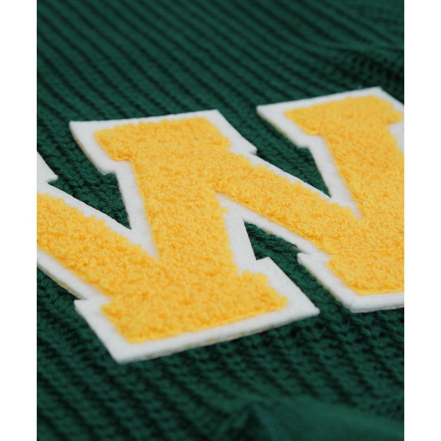 ニット カーディガン メンズ レタード ロゴ ワッペン付 Vネック アワードカーディガン トラッド レトロ ストリート きれいめ アメカジ 古着MIX 長袖 | improves | 17