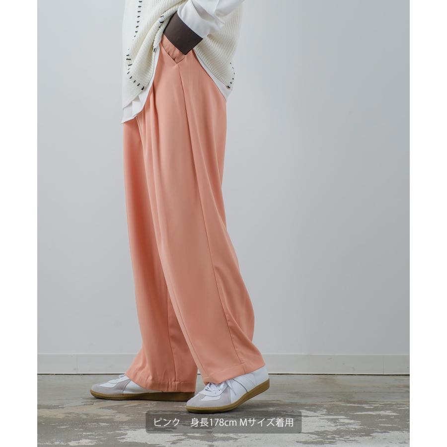 パステルカラー ワイド スラックスパンツ メンズ セットアップ対応 バルーンシルエット タック センタープレス イージーパンツ | improves | 10